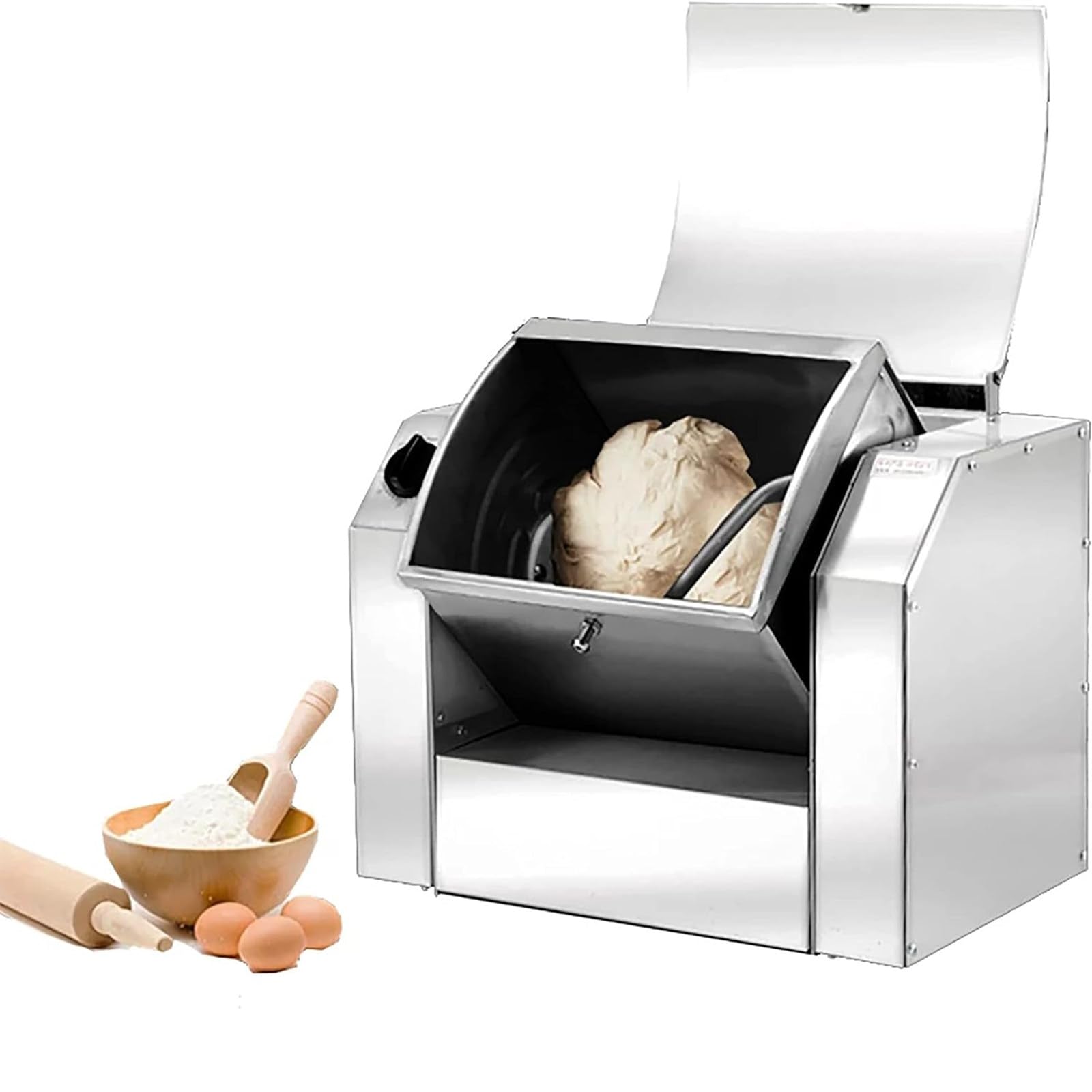 GLJTUO mixers for baking Dough Mixer Commercial Kneading Machine Commercial,3/5 Kg Kneading Flour Mixer,Heavy-Duty Electric Pizza Dough Blender,With Timing Function,For Pasta No,5kg