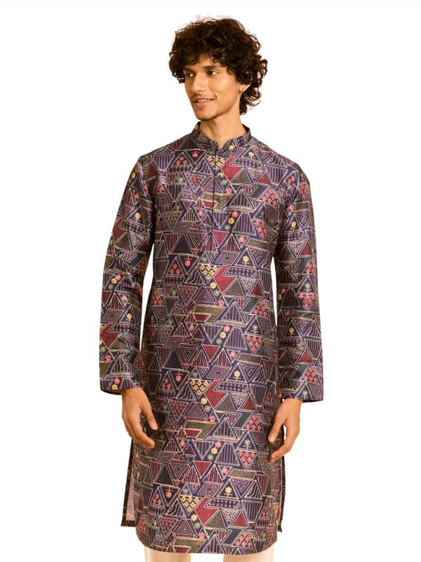 Image of DIWAS BY MANYAVAR Men's Abstract Prints Casual Kurta (1pc)