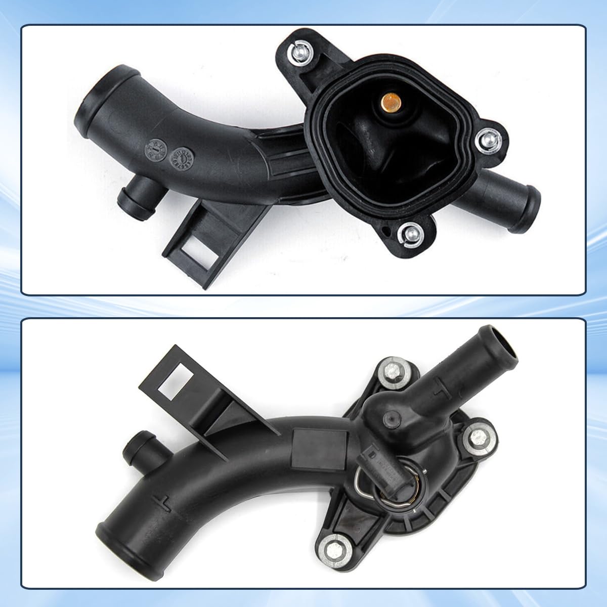 ZAMDOE 25192985 Alloggiamento termostato Uscita Acqua Liquido refrigerante per Vauxhall per Opel Adam M13 Astra Mk6 J 2010-2015 Corsa 2015-2019 Meriva per Chevrolet Aveo Cruze Station Wagon 1338487