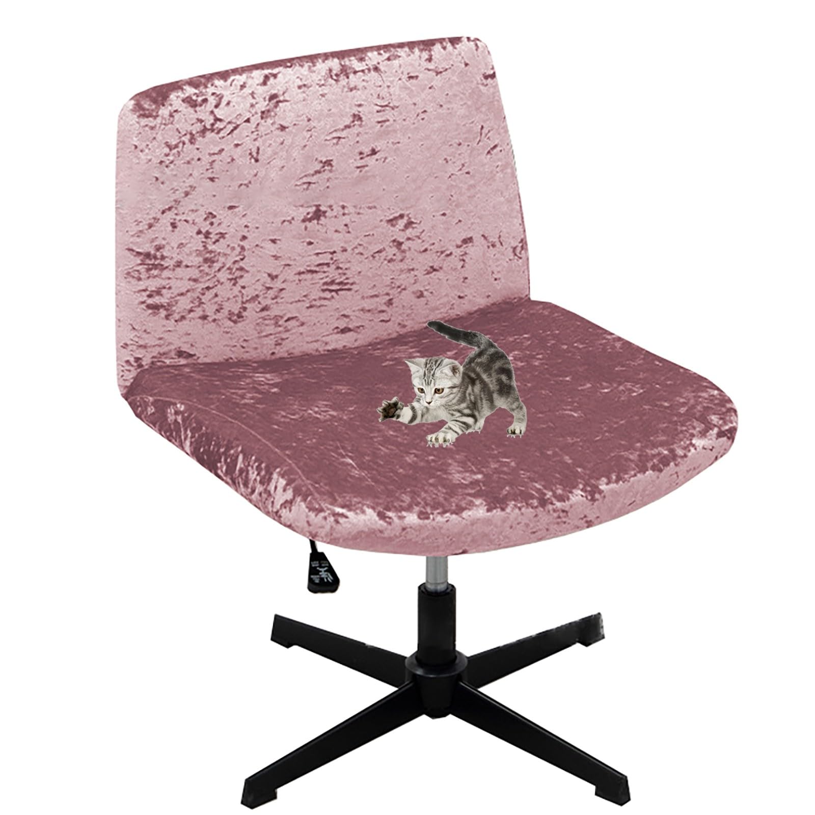 WYLEBER Armless Office Desk Slipcover,Criss Cross Chair Cover,Removable Washable Office Wide Seat Chair Covers Protector,for Armless Computer Task