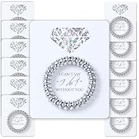 Vista 11 de Juego de 6 lazos en espiral para el cabello en una tarjeta de propuesta, cordón para teléfono para despedida de soltera, regalos de despedida