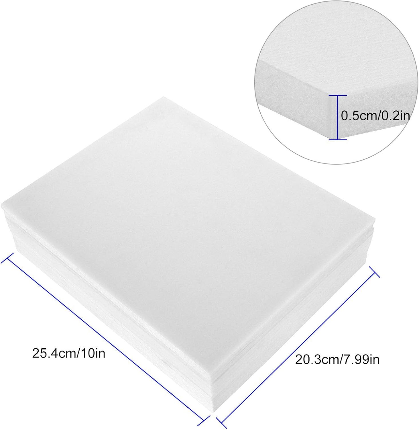 30 Pack Foam Boards 10x8 Inch Foam Core Backing Board White 3/16 Inch Thickness Mat Boards Poster Boards Polystyrene Poster Board Signboard Perfect for Presentations School Office & Art Projects : Office Products
