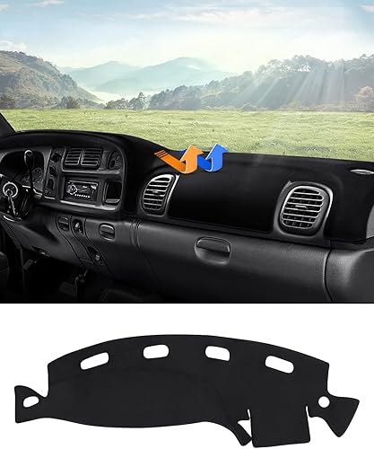 Vista 16 de Autorder Tapete de cubierta de salpicadero para Dodge Ram 1500 2500 3500 2023 2024 2025 Accesorios Cubierta de tablero de franela para salpicadero