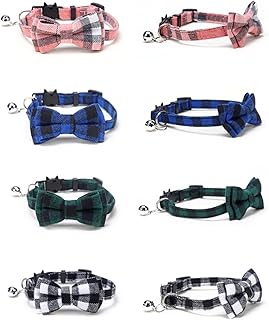 GGUFAY 4 Pack Cat Collars with Bow and Bell Quick Release Collars for Cats and Kittens product image