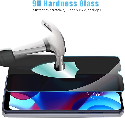 Miniatura 4 de Moonshield MOOISVS - Protector de pantalla de privacidad para Motorola Moto G Pure, película de vidrio templado Ultra HD, dureza 9H, compatible
