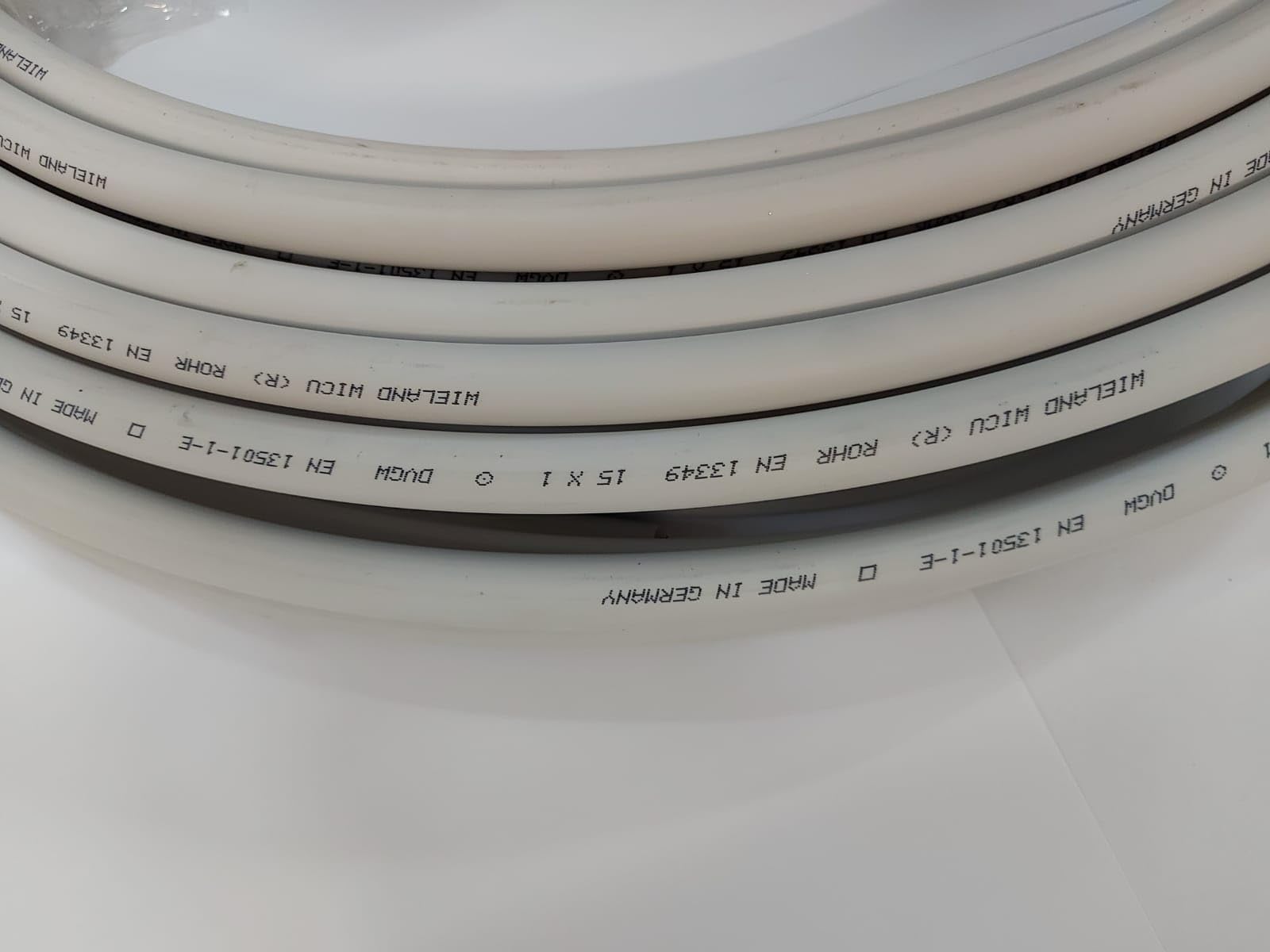 5m WICU Wieland Kupferrohr WEICH im RING UMMANTELT 15×1 mm als 5m DIN EN1057