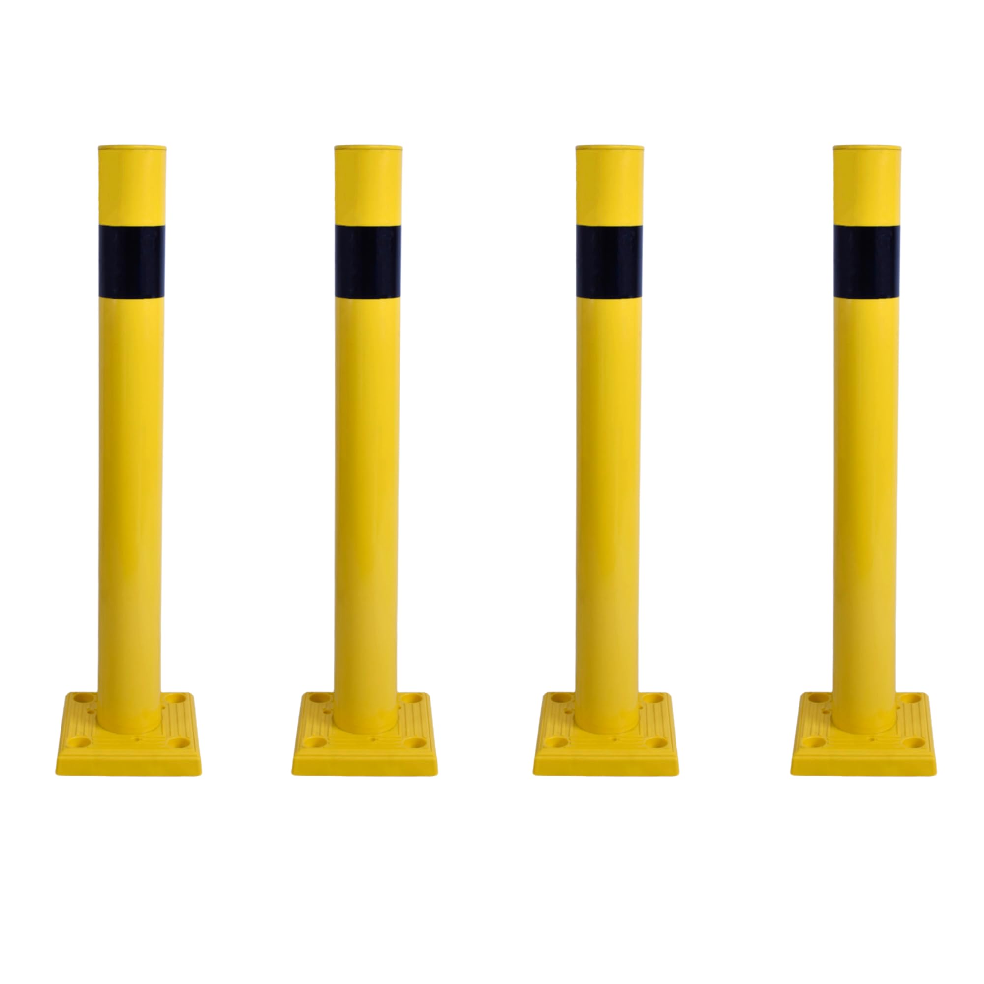Bollard de Sécurité Flexible, Diamètre 10 cm, Poteau Résistant aux Chocs et Flexible pour la Gestion du Trafic, la Sécurité des Parkings et des Entrepôts (90 cm de Hauteur)