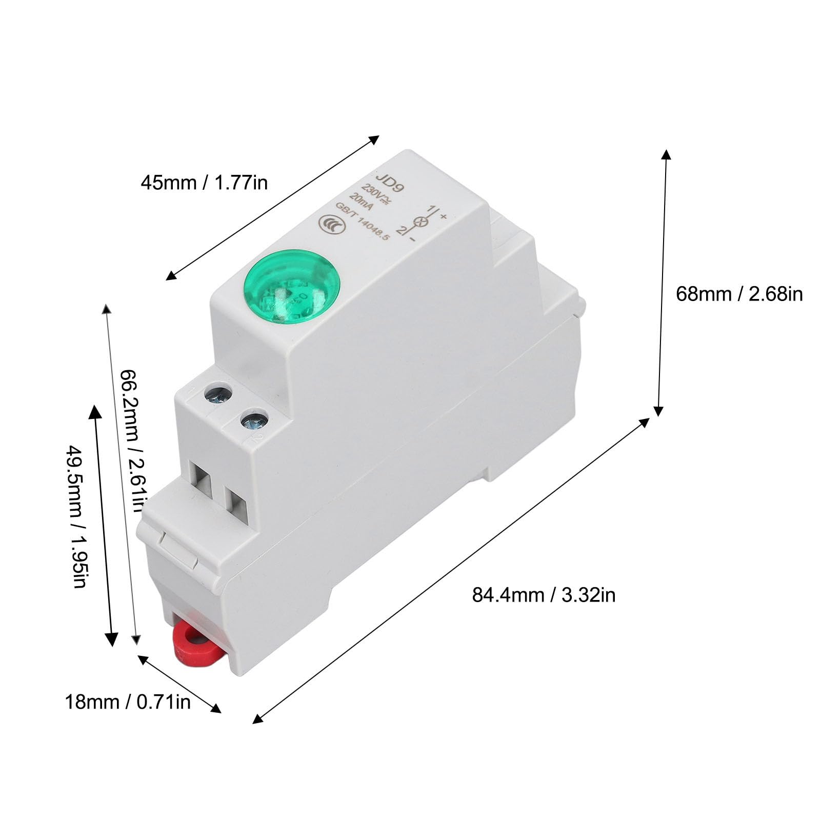 Spia LED Per Guida DIN - Indicatore Luminoso 230V, Rosso/Giallo/Verde, Per Quadri Elettrici E CNC - Foto 11