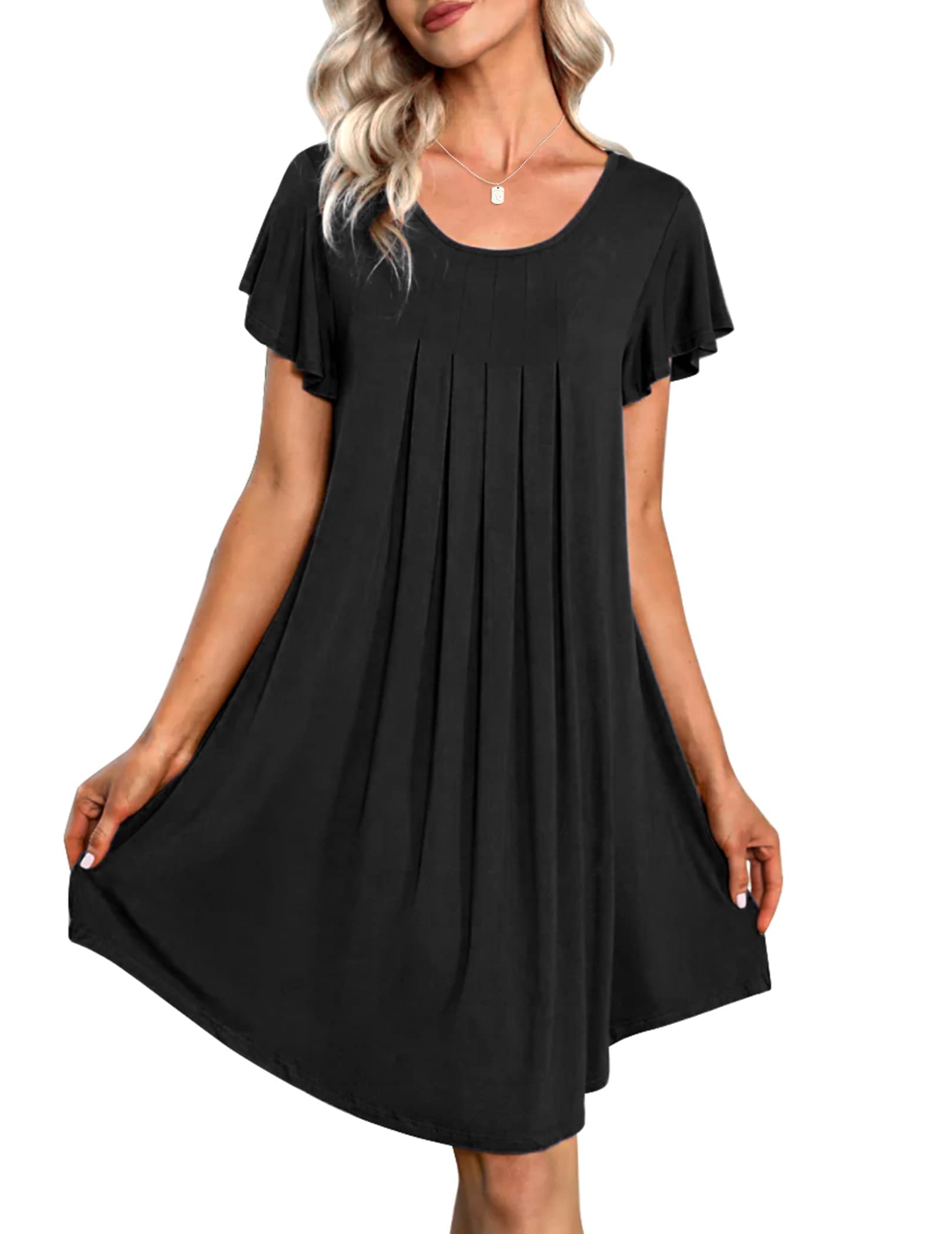 Ekouaer Camisones de Mujer Talla Grande Camisón de Señora Suelto Vestidos de Casa Camisón, S-3XL