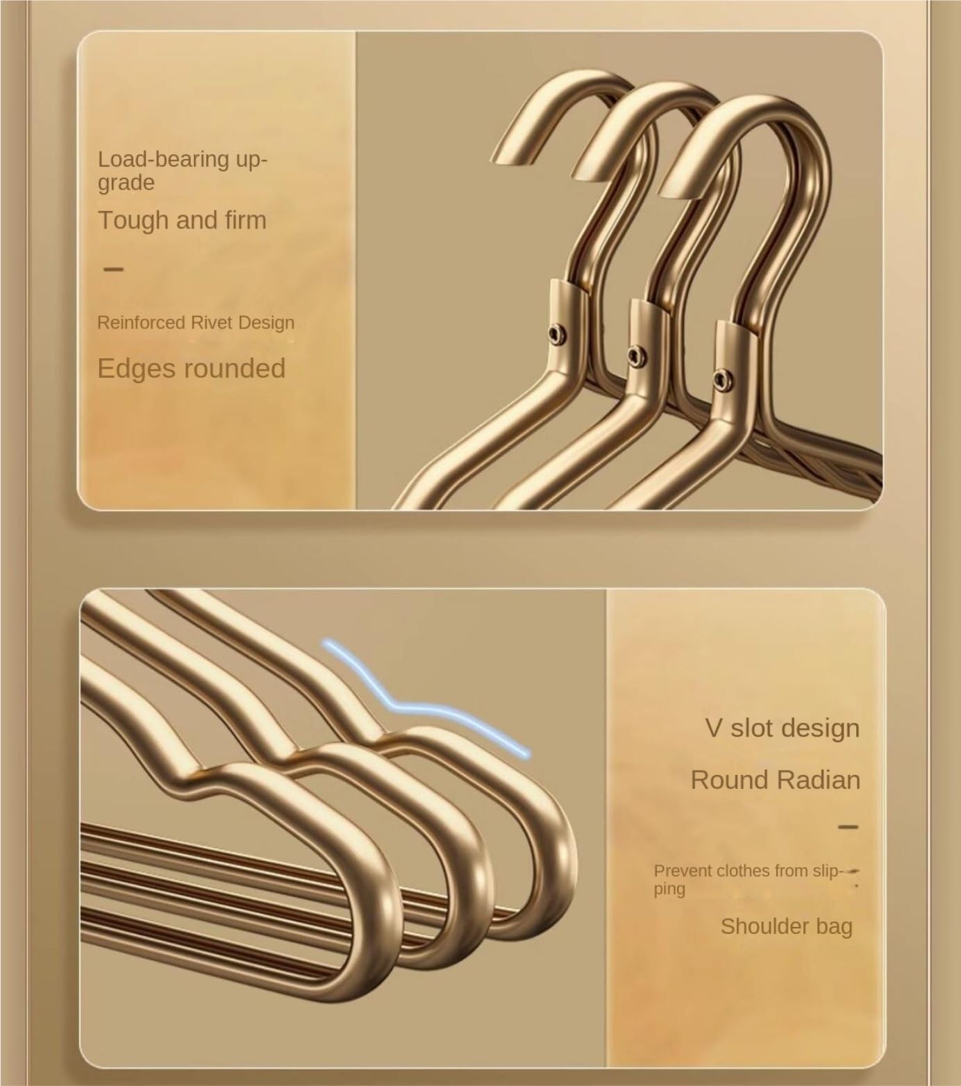 Kleiderbügel Kleiderbügel Aus Aluminiumlegierung, Hemd- Und for Jacken, Hosen Bügel(Grey,20pcs)