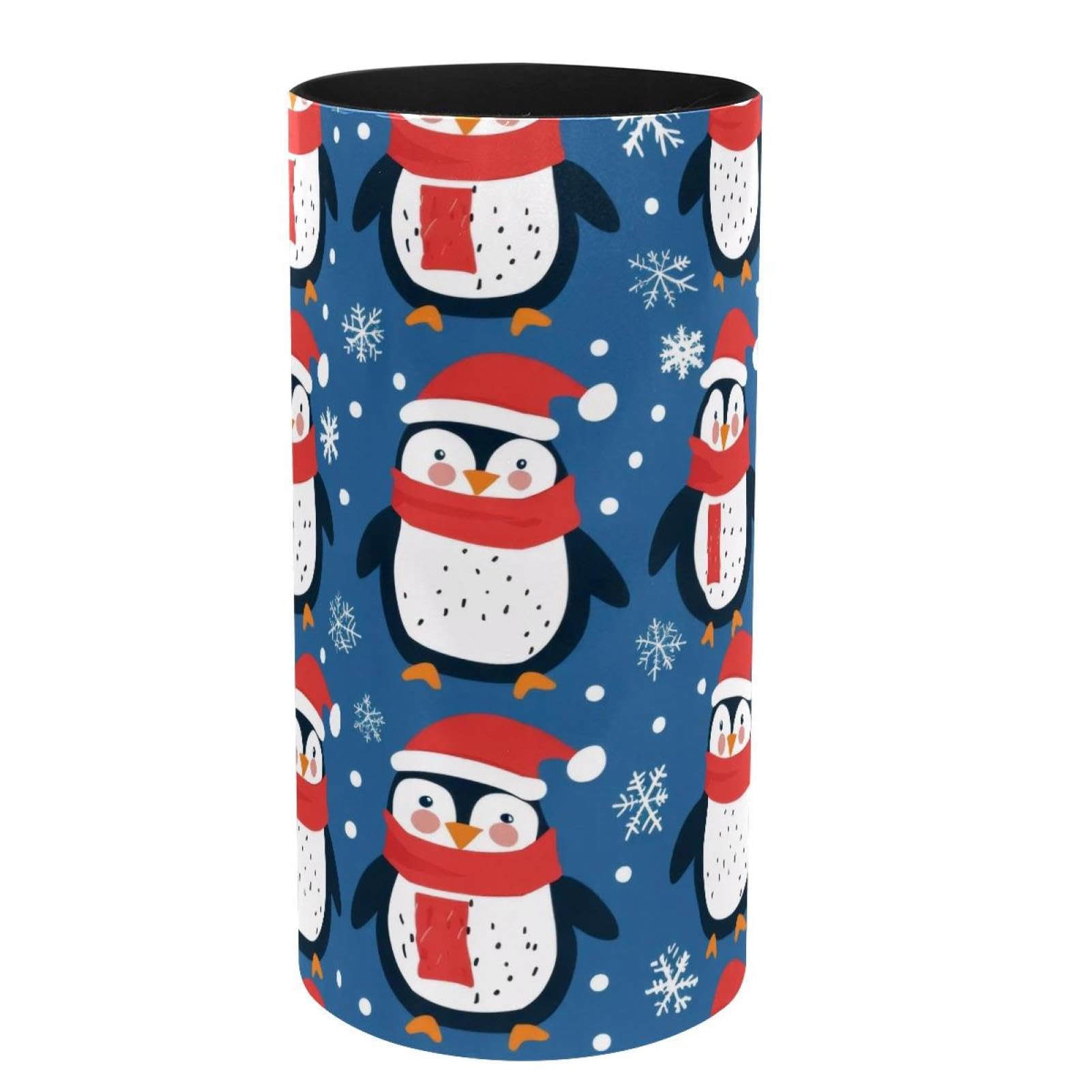 Boîte à musique en métal haut de gamme porte-pinceaux de maquillage motif fond de neige