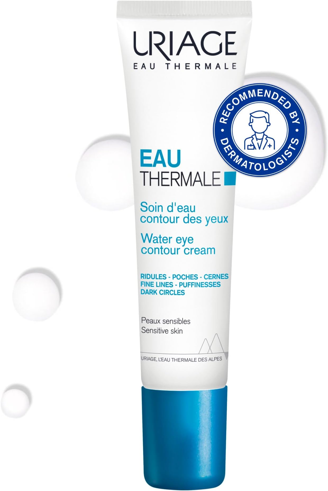 Eye Contour Cream with Hyaluronic Acid for Sensitive Skin 15ml - Reduces Fine Lines, Puffinesses, Dark circles - Ultra-Refreshing Eye Care - Paraben & Fragrance-Free I Ophthalmologically Tested