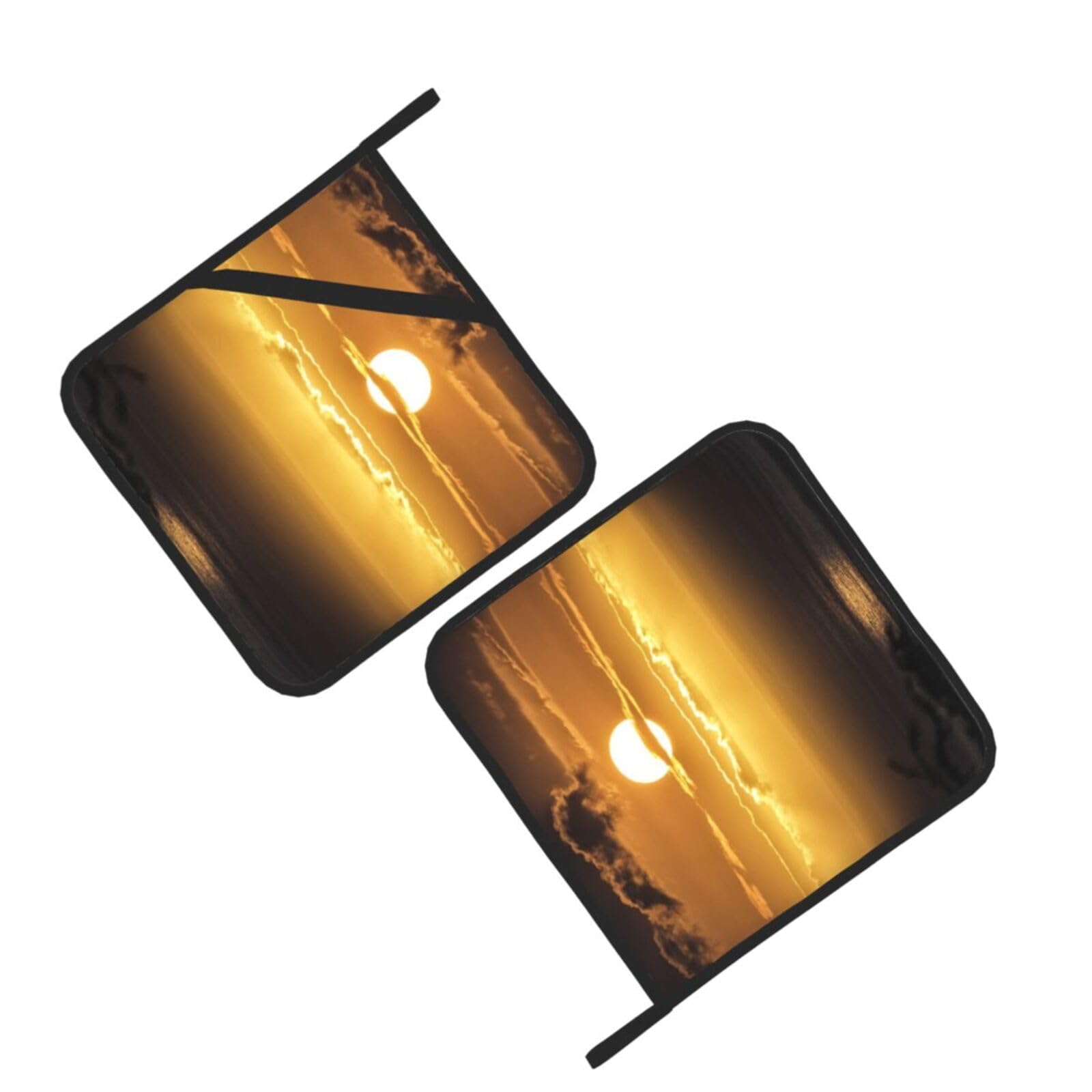 Sunset Hawaii Beach Printed Oven Pot Holders Set of 2 Pcs Heat Resistant Kitchen Microwave Potholders for Cooking Baking Grilling