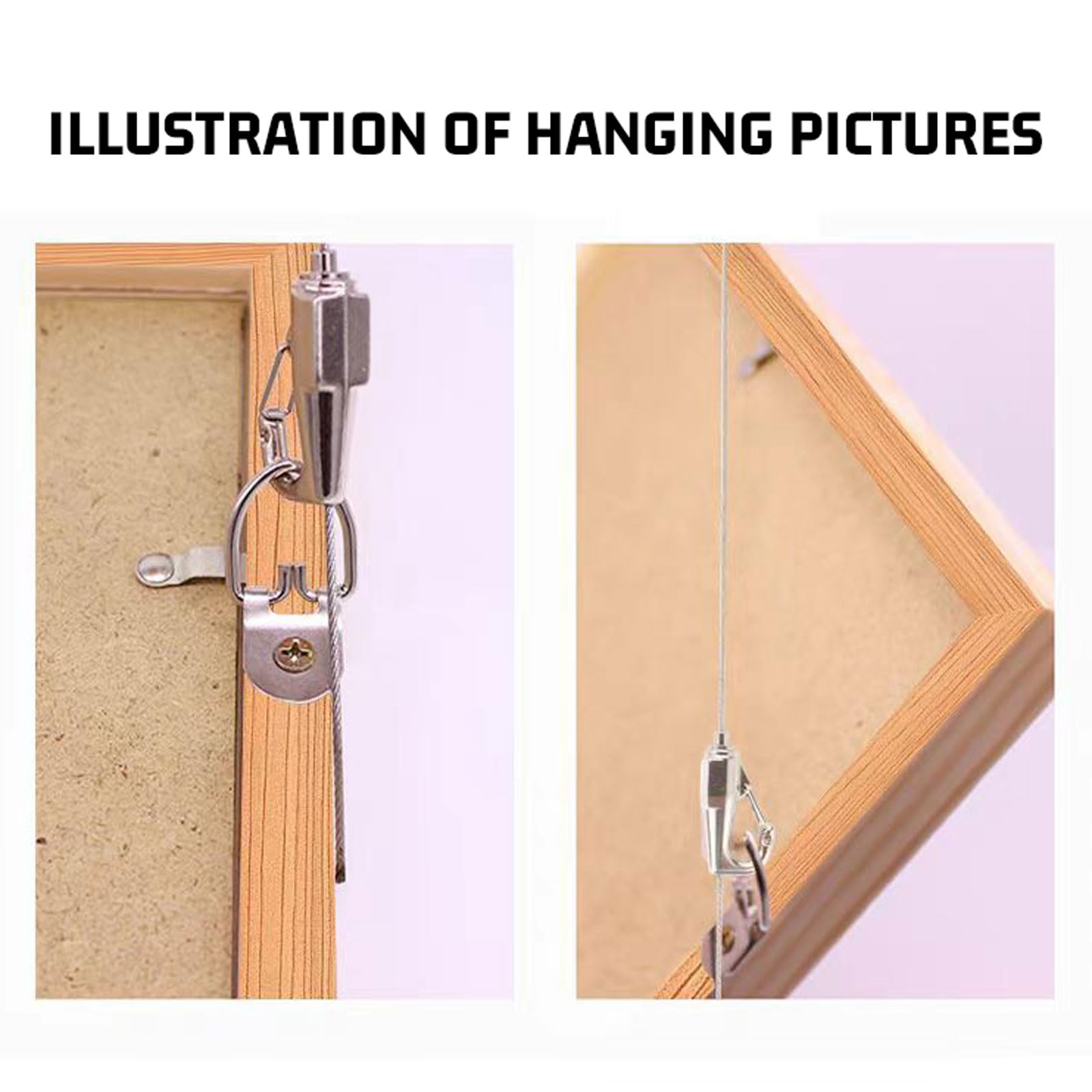 Cimaise Murale,Rail De Suspension pour Tableaux,SystèMe D'Accrochage De Cimaise,Capacité De Charge éLevéE,Convient Aux Salons,Couloirs,Galeries,Chambres Et Bureaux