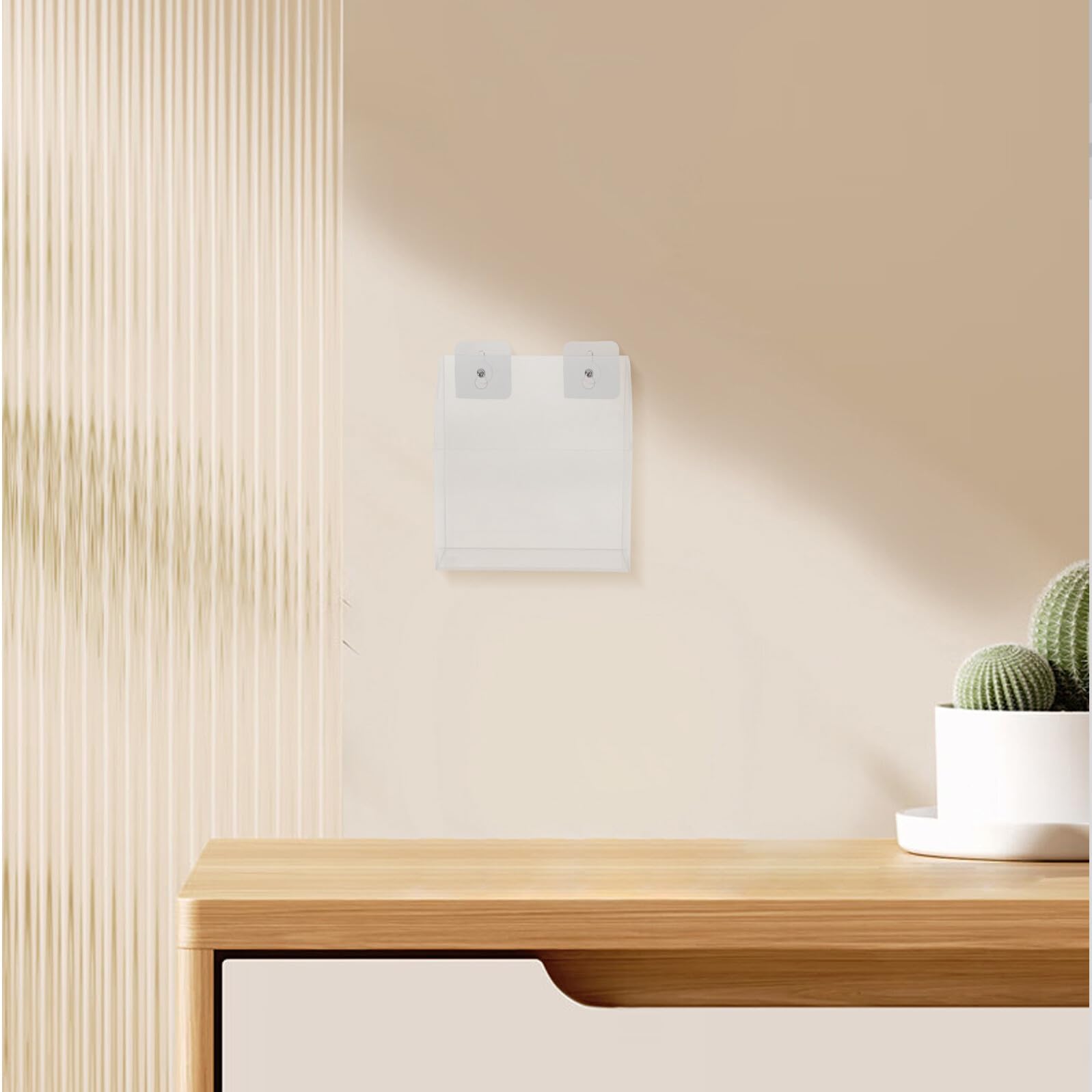 2 Pezzi Porta Telecomando da Contemporaneo in Acrilico Autoadesivo Organizer Compatto per Guanti e Accessori per Ufficio e Scuola