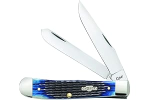 Case WR XX Pocket Knife Navy Blue Bone Certified Trapper