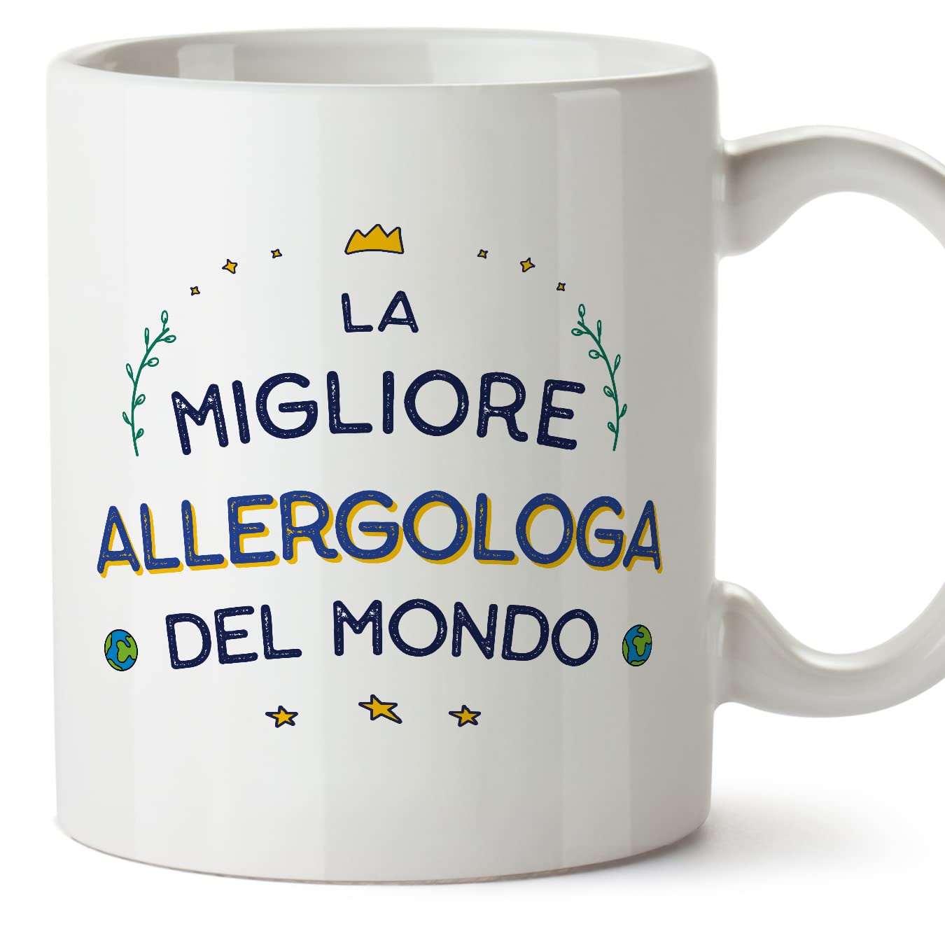MUGFFINS Allergist Woman Mug - in Italian - Miglior del Mondo - Funny Gift for Colleagues - Ceramic 11oz Mug