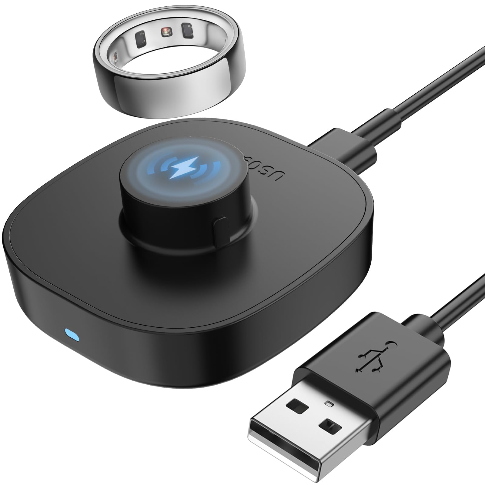 Compatible with Smart Ring Gen4 - Smart Ring Charger Size 11, Portable Charging Dock with USB-C Cable