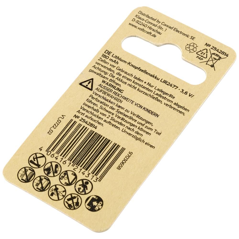 Guihydur Universele batterijlader, knop, type-C, lithiumbatterijlader voor LIR2032/LIR1632/LIR2025/LIR2016/LIR2032H, wit zonder kabel