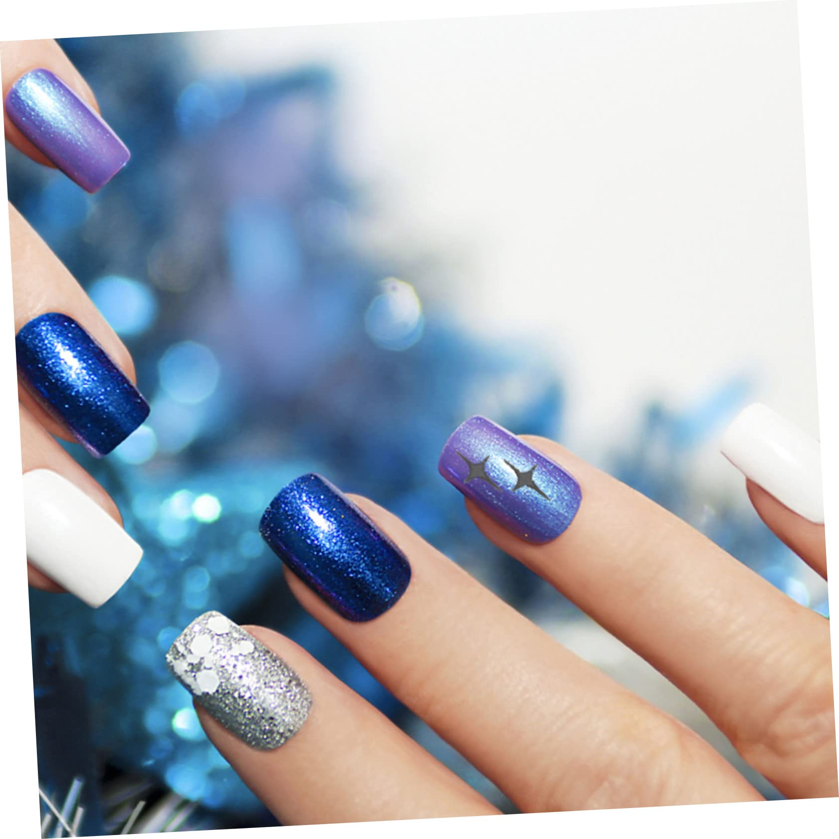 Healeved 60hojas Pegatinas De Uñas De Negras Autoadhesivas Para Decoración De Manicura Diseño Creativo y Seguro Para Fiestas y Uso Diario