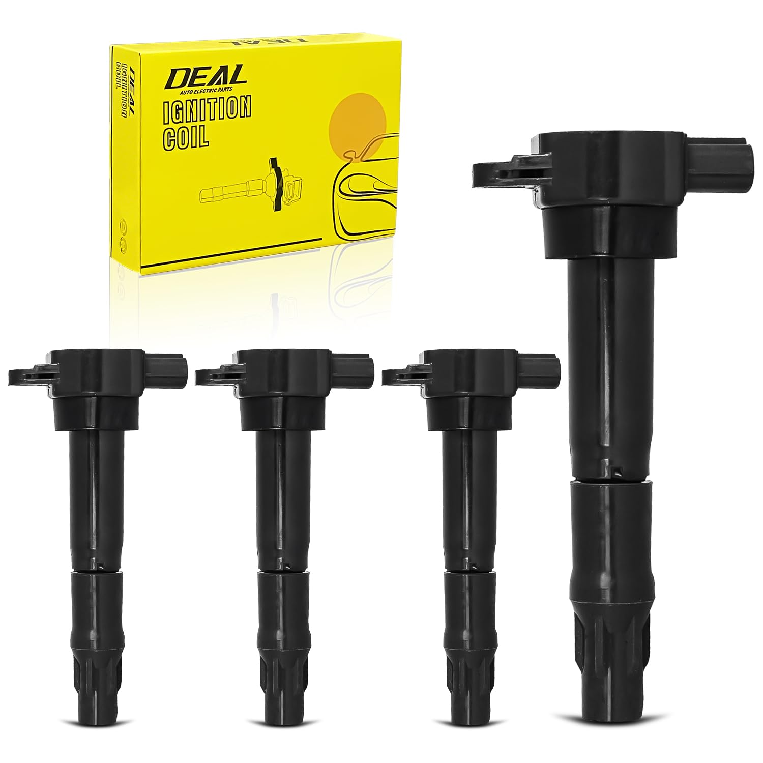 DEAL AUTO ELECTRIC PARTS UF532 Ignition Coil Pack, Set of 4 | Compatible with Mitsubishi 04-12 Galant 04-06 Lancer 06-12 Eclipse 04-06 Outlander 08-16 Montero 2.4L 3.8L V6