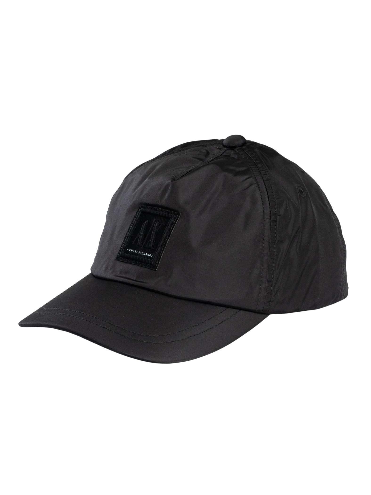 Armani Exchange Casquette de Baseball pour Homme avec visière incurvée Ton sur Ton sur Le Devant avec Logo sur Le Devant, Noir, TU, Black Beauty, Taille Unique
