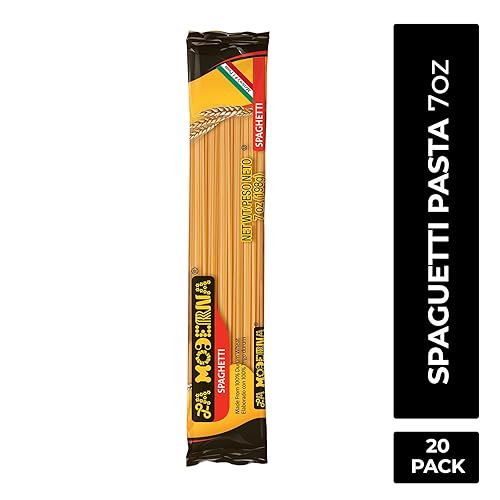 Miniatura 2 de La Moderna Pasta espagueti, fideos, trigo duro, proteínas, fibra, vitaminas, 7 onzas, paquete de 20