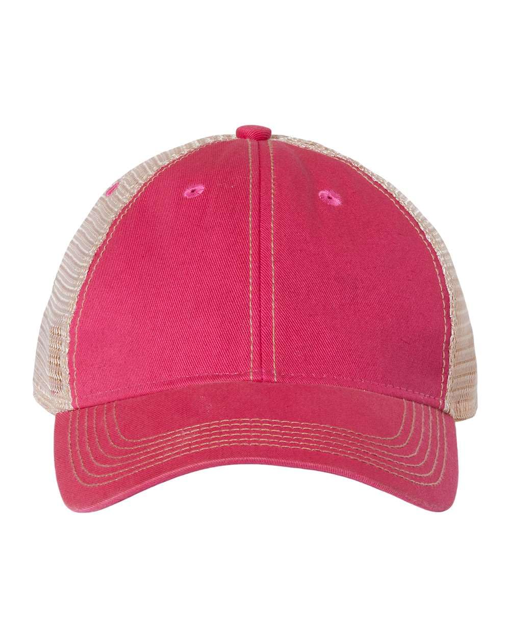Legacy Old Favorite Trucker Cap, One Size, Dark Pink-Khaki