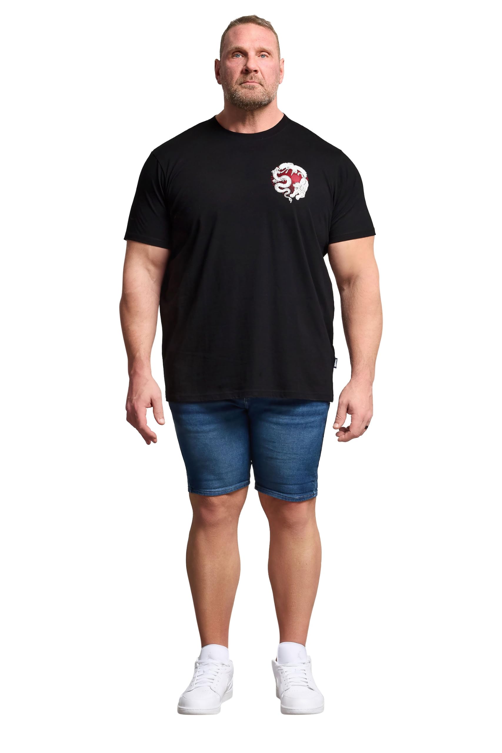 BadRhino Big & Tall Japanese Animal Graphic T-Shirt - Men's - Plus Size Curve Black
