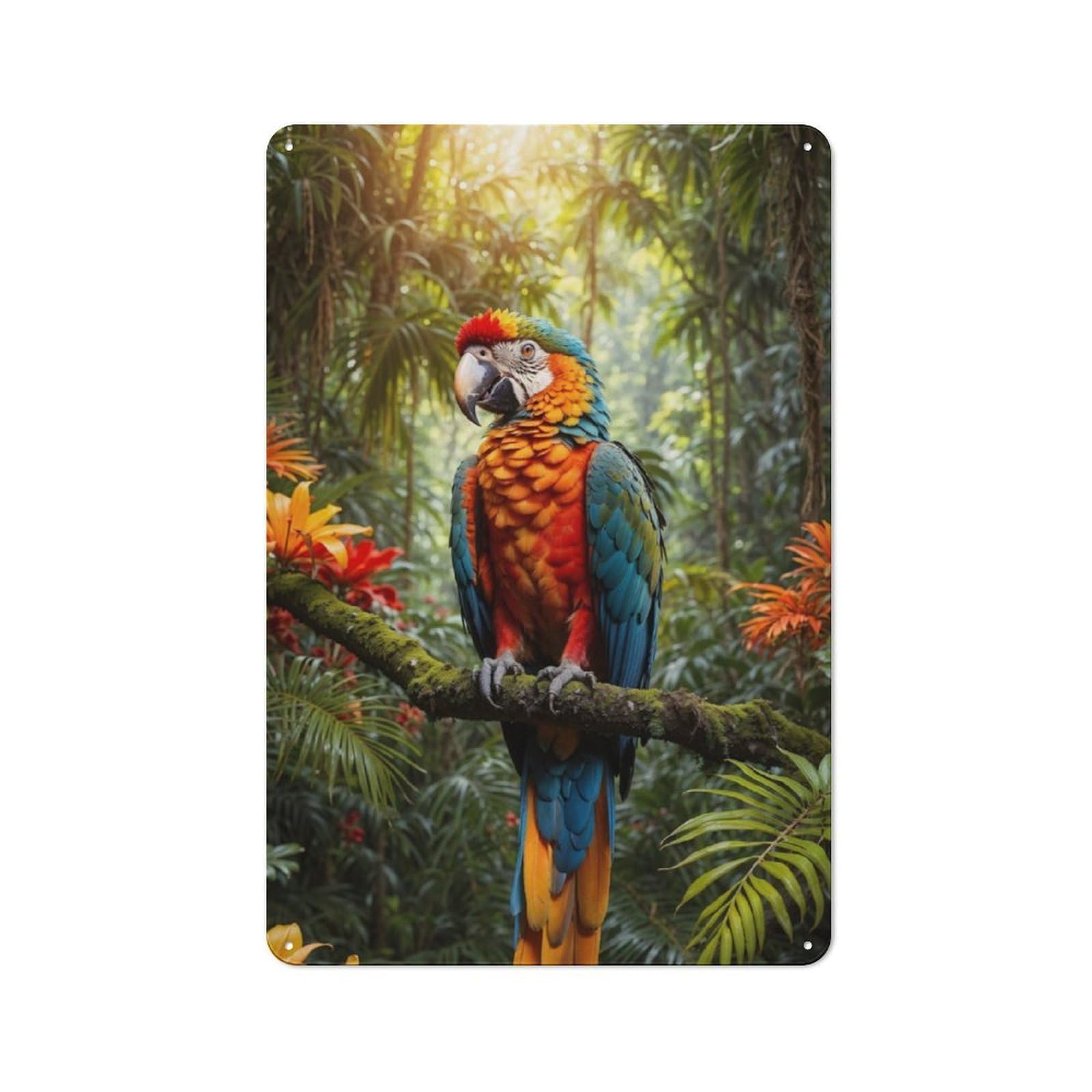Junmoney Vibrant Canopy Dweller Printed Metal Sign 30X20cm For Pub Or Café, With Clear Industrial Wall Decor Character