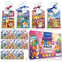 Aprimagic Pack 24 Libretas Scratch, Puzzles y Bolsas de Regalo -