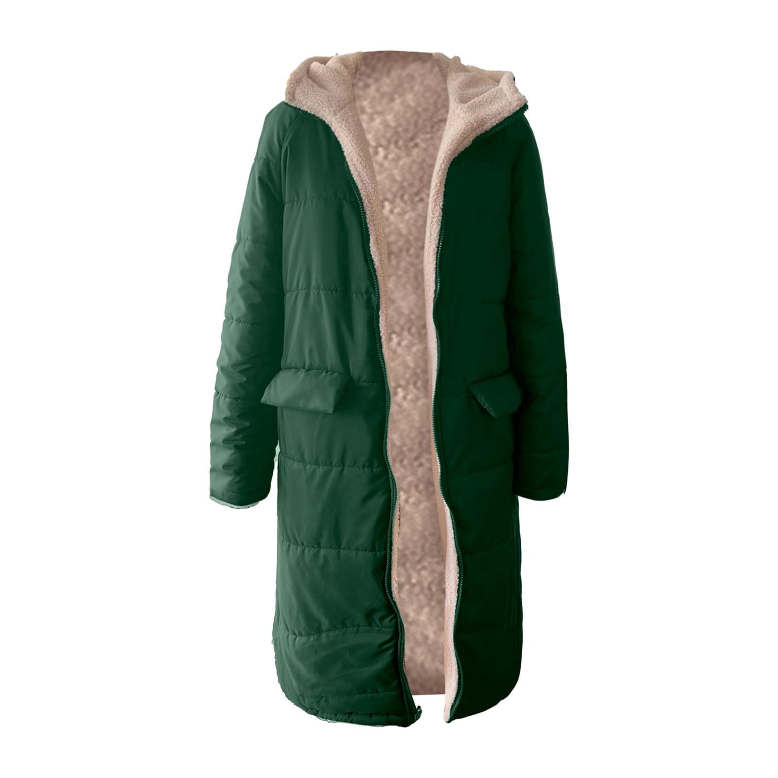 Genérico Płaszcze Damskie Zimowe Eleganckie Gruba Pikowana Kurtka Z Kapturem Bawełniany Puffer Parka Wiatroszczelny Ciepły Płaszcz