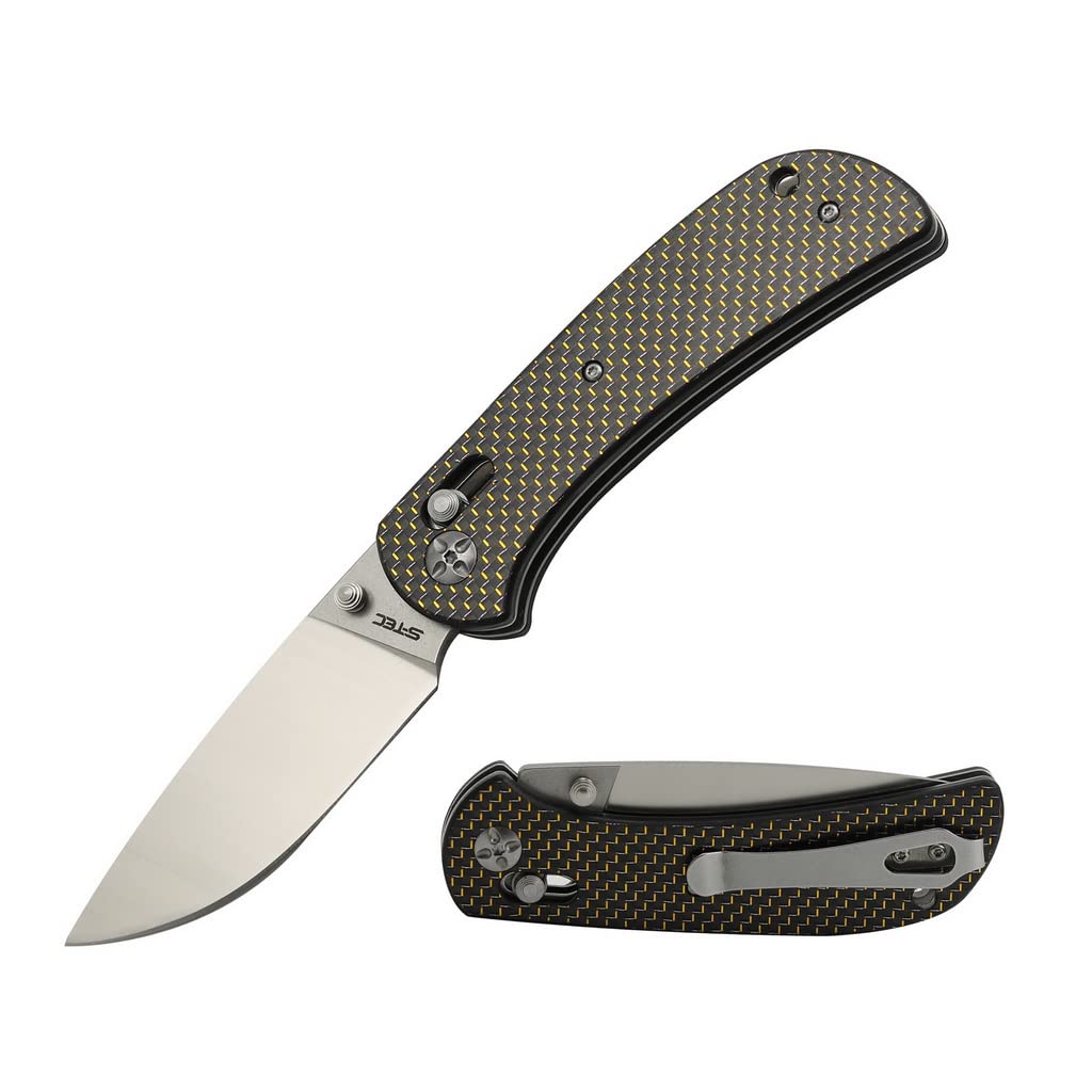 Amazon.com : S-TEC Axel Lock EDC Folding Pocket Knife with Carbon