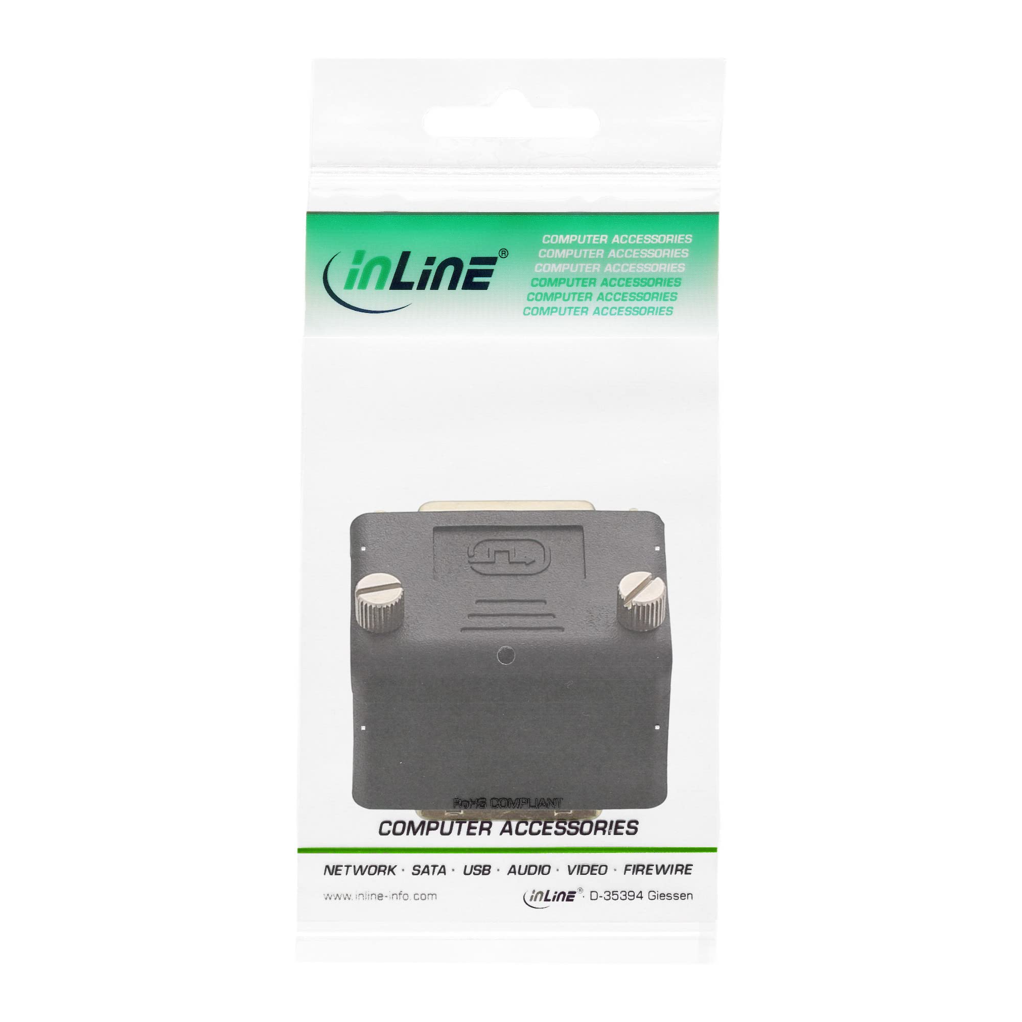 InLine 17781 W Adaptateur DVI-I coudé 90° Digital Plus Analogique 24+5