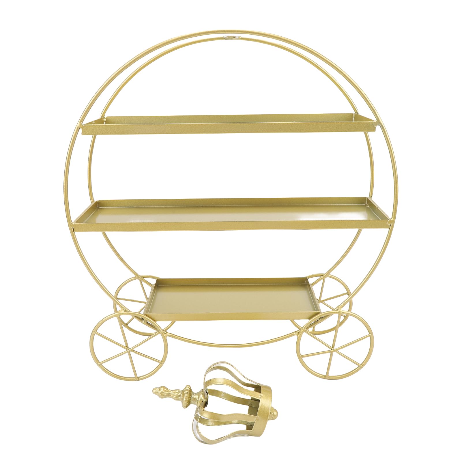 Tyenaza 3-stufiger Cupcake-Ständer, abgestuftes Serviertablett für Cupcakes, Donuts, Früchte, Teepartys, Geburtstage, Jäten (Gold)
