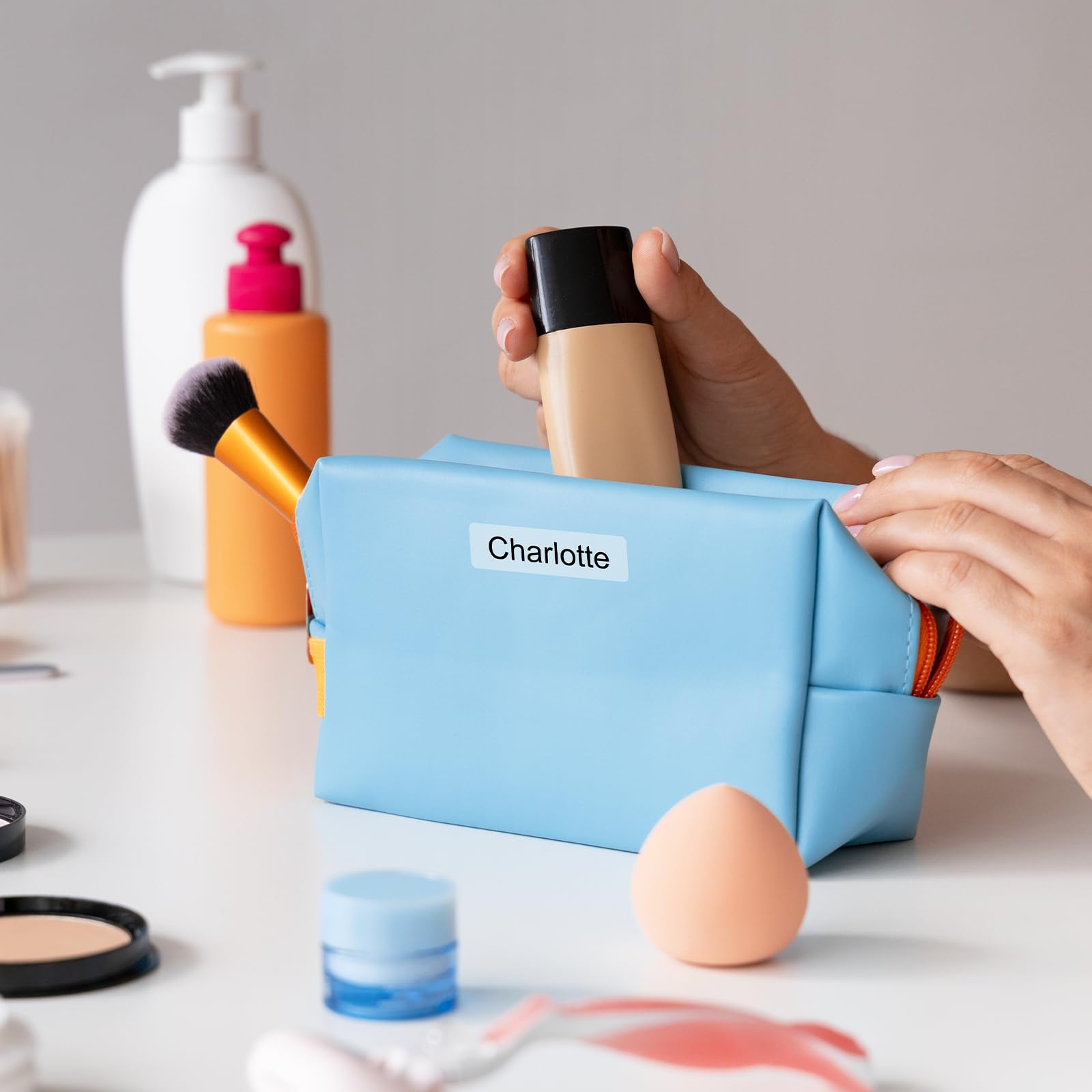 Phomemo D30 Etikettiergerät, Bluetooth Etikettendrucker Beschriftungsgerät Selbstklebend, Thermo Label Printer Geeignet für Zuhause, Schule, Büro, Etikettiergeraet für Smartphones und Tablets, Grün