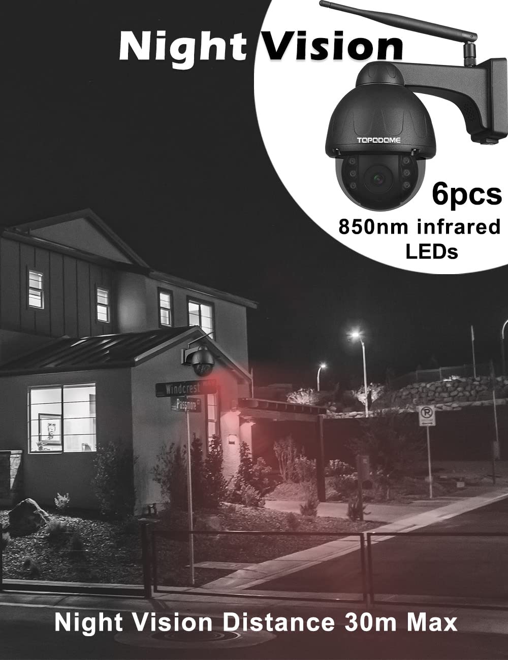 S40B 1080P Telecamera Sorveglianza Wi-Fi Esterno Starlight | Metallo Nero, Audio Bidirezionale, Visione Notturna, RTSP, Scheda SD 32G Built-in, Auto Tracking, Rilevazione Umana