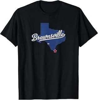 Brownsville Texas TX Map T-Shirt