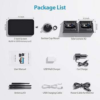 Amazon.com: ZEROXCLUB Magnetic Solar Wireless Backup Camera