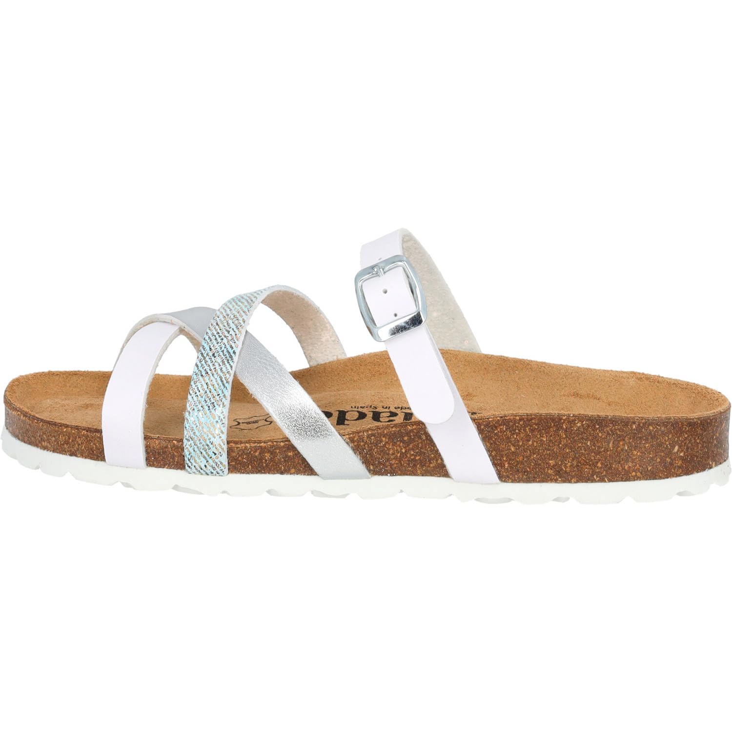 Palado Damen Pantoletten Cruisi - Sandalen Made in Spain - Hausschuhe mit Kork-Fußbett - modische Sommerschuhe