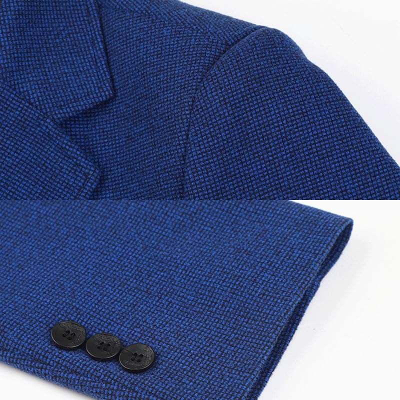 Mens Blue Casual Stretch Jacket Slim Fit Lightweight Sport Coat Two Button Suit Jackets2