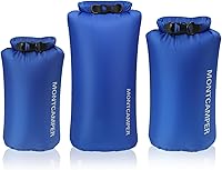 Vista 8 de Bolsa seca impermeable de nailon 30D - Adecuada para senderismo, kayak y rafting - Bolsa de almacenamiento impermeable portátil con cierre de Azul