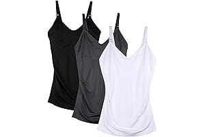 Womens Maternity Nursing Tank Cami for Breastfeeding with Adjustable Straps