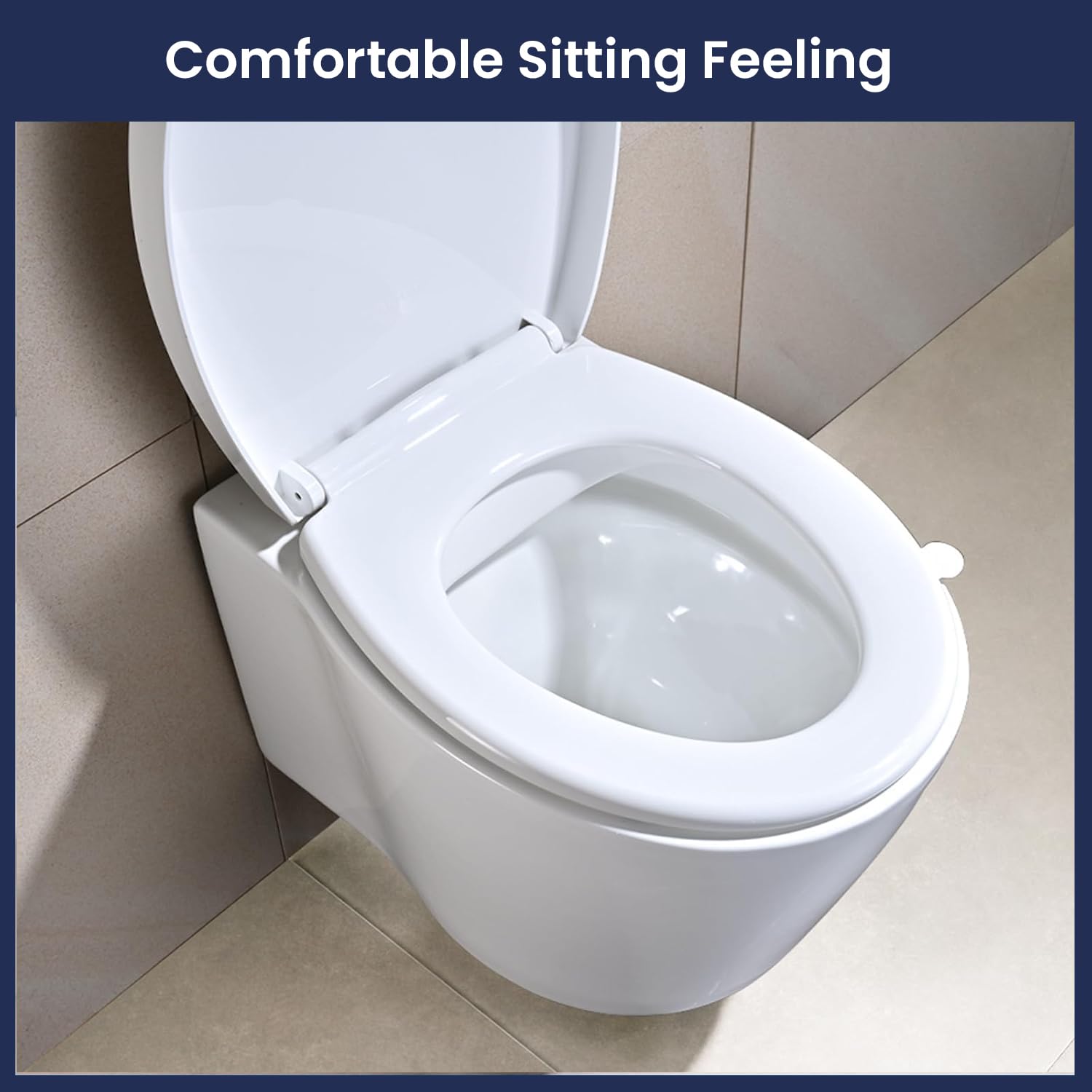 YEAUPE PRO Sedile per WC con chiusura rallentata, colore bianco, con cerniere regolabili a sgancio rapido per una facile pulizia, sedile universale per bagno, resistente, antiscivolo, standard a forma