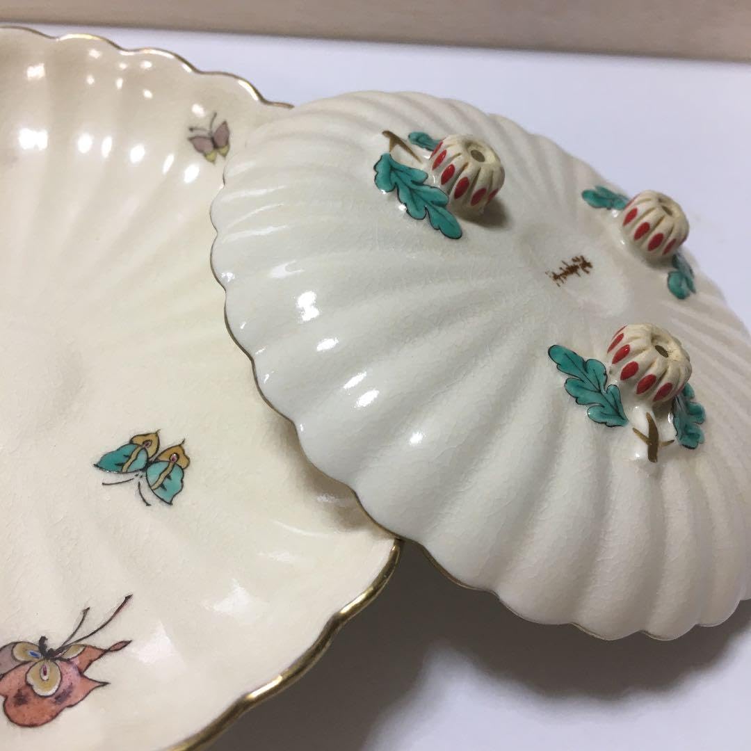 95】沈壽官窯 白薩摩菊脚皿 菊 薩摩焼 小皿 4枚 美品 【公式通販】