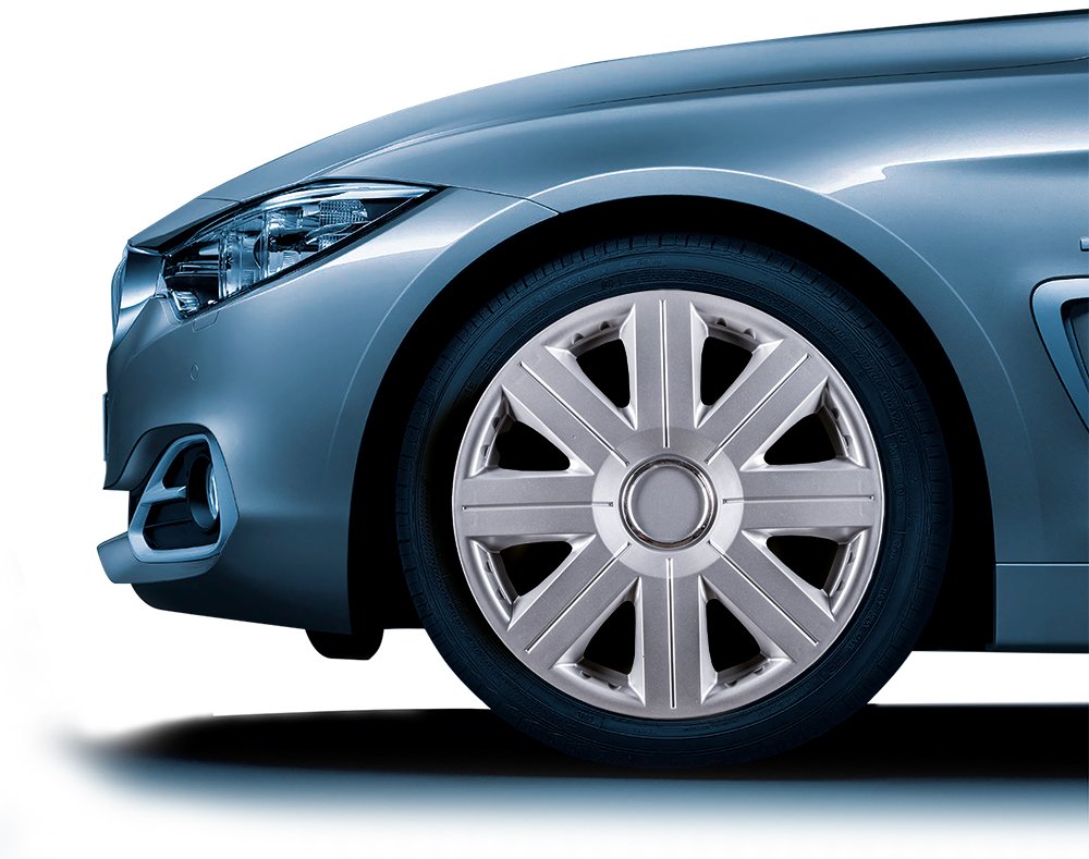 4 Enjoliveurs Gris NORAUTO Ring 14 Pouces