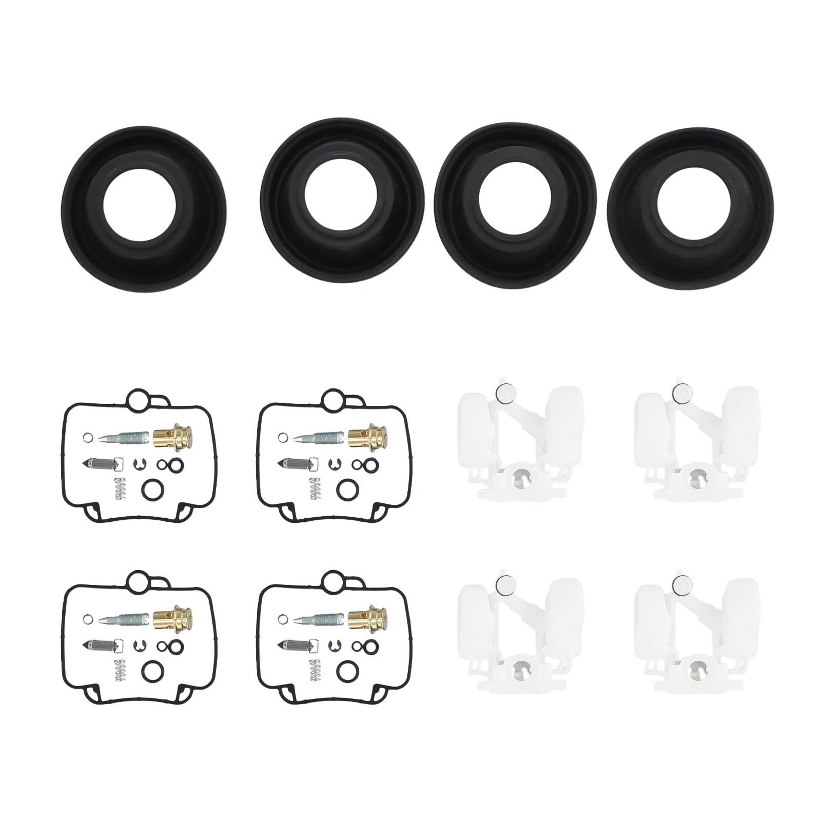 ZYSM Kit De Réparation Carburateur Pour Suzuki Bandit 1200, GSF1200S, GSXR1100, GSXR600W, GSXR750, Katana 750, Avec Diaphragme Et Flotteur (lot 4) Pièces de carburateurs
