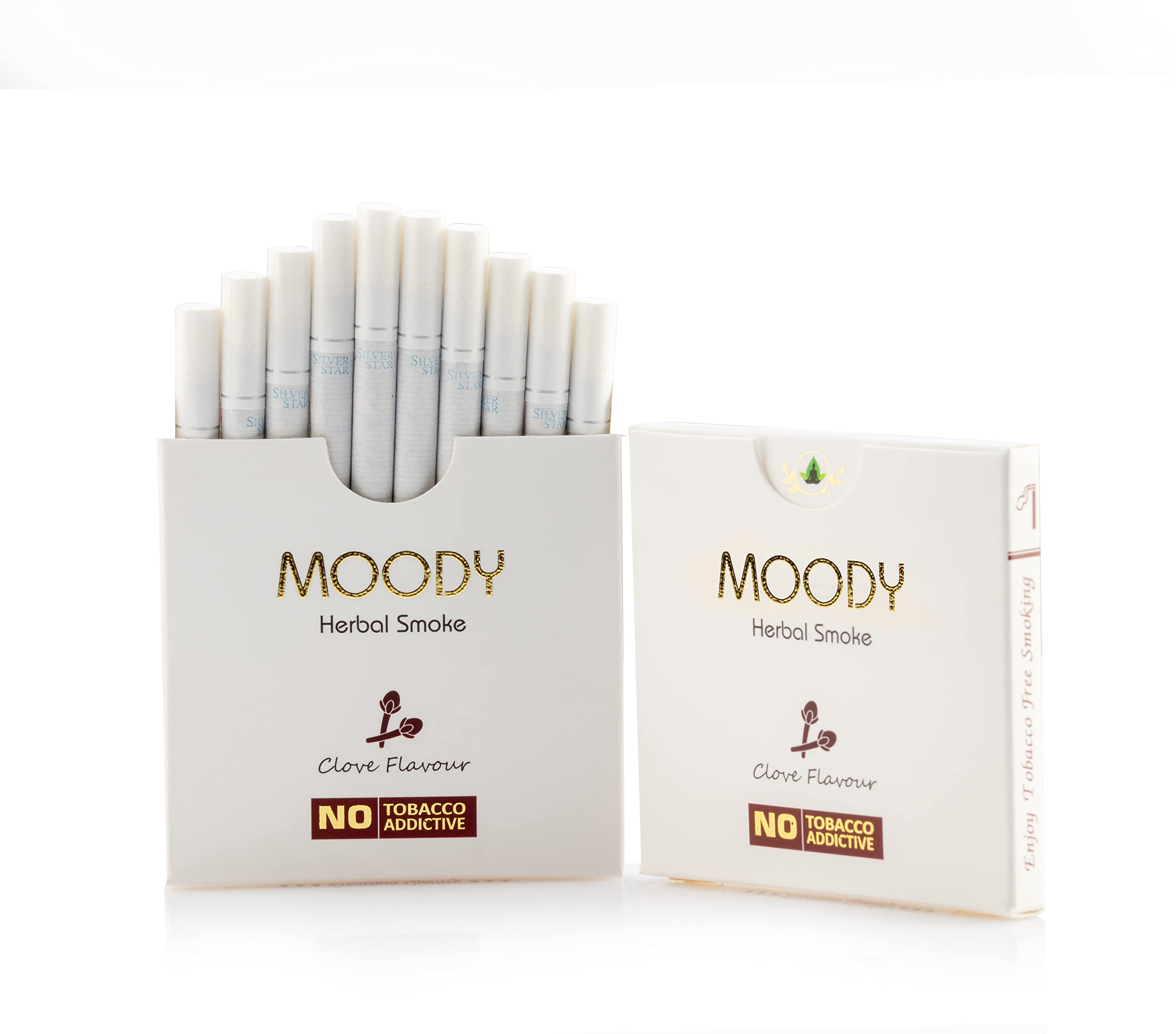 Aarogyam Herbals Moody Cigarette 100% Tobacco & Nicotine Free Smoke, for Relieve Stress & Mood Enhance of Smokers - (10 Sticks in Each Packet) (CLOVE FLAVOUR, 1 Packet) (B09LSKD7KZ) Amazon Price History, Amazon Price Tracker
