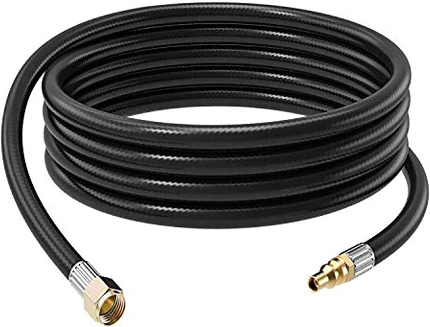 1/4" Quick Connect Propane Hose for RV to Grill, BBQ LP Gas Line 12FT