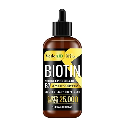 Miniatura 9 de Lanemay - Suplemento líquido de biotina con colágeno hidrolizado, súper fuerza 25000 MCG, vitamina B7 para cabello, piel, uñas, 4.1 fl oz4.058 onzas